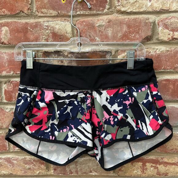 Lululemon Run Speed Shorts 2.5" Size 4 in Pop Cut Boom Juice Multi EUC - Picture 7 of 8